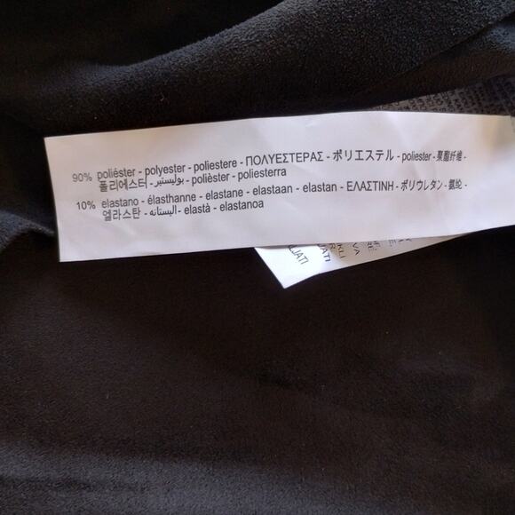 O Zara Womens Black Faux Suede Laser Cute Long Sleeve Mini Dress NWT Size S - Picture 5 of 13